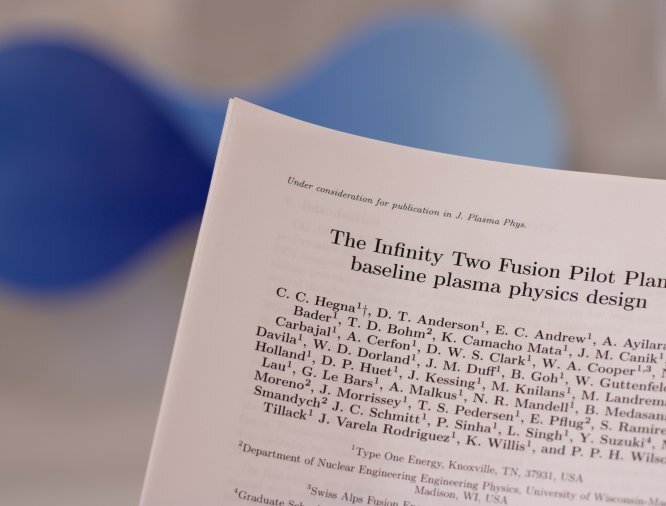 The Infinity Two Fusion Pilot Plant journal page photo