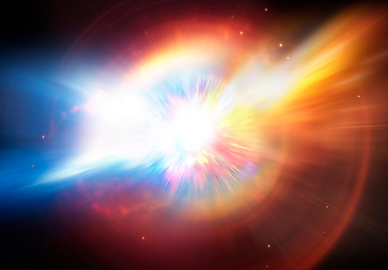 supernova in space rendering image